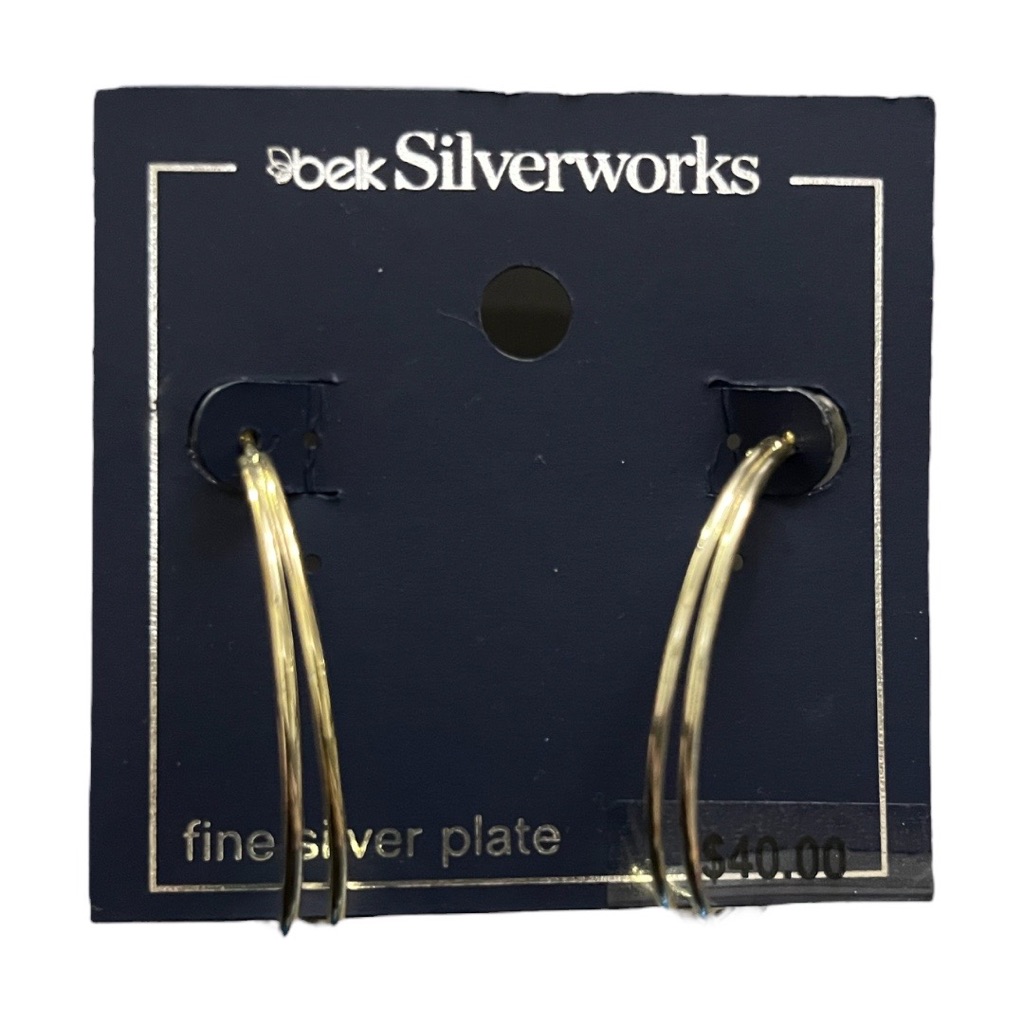 Nwt Silverworks Silver Hoop Earrings With A Little Double Hoop